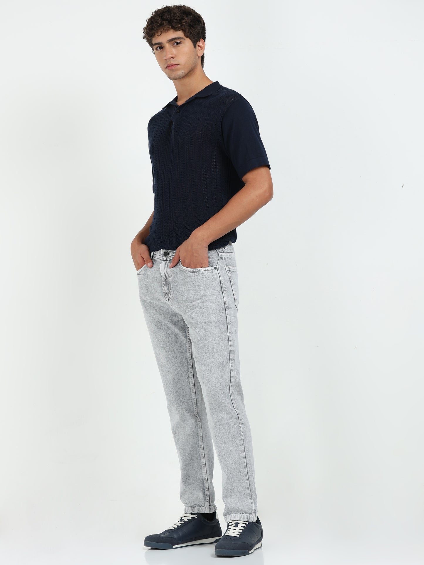 Ash Grey Mom Fit Jeans