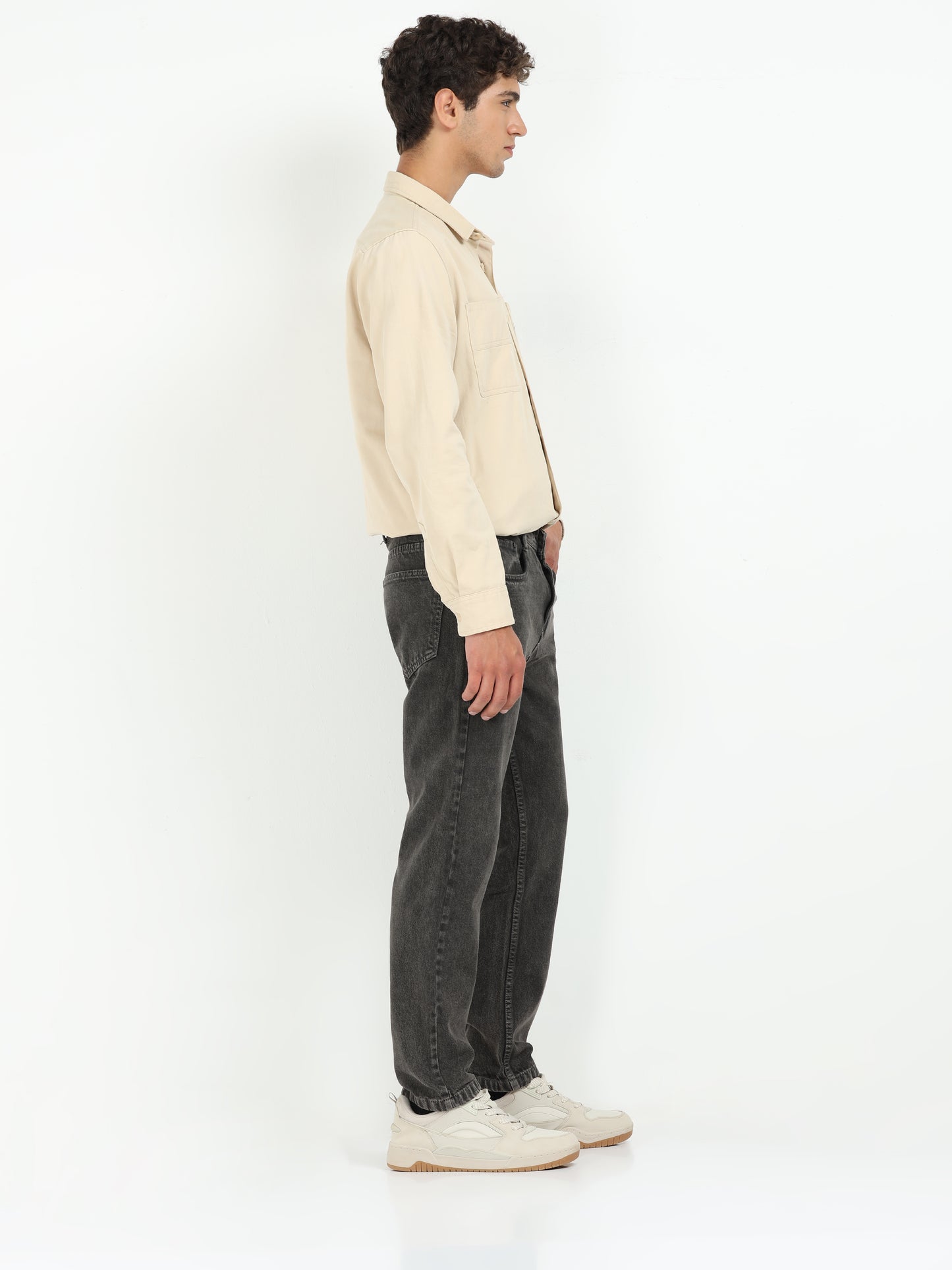 Grunge Grey Mom Fit Denim