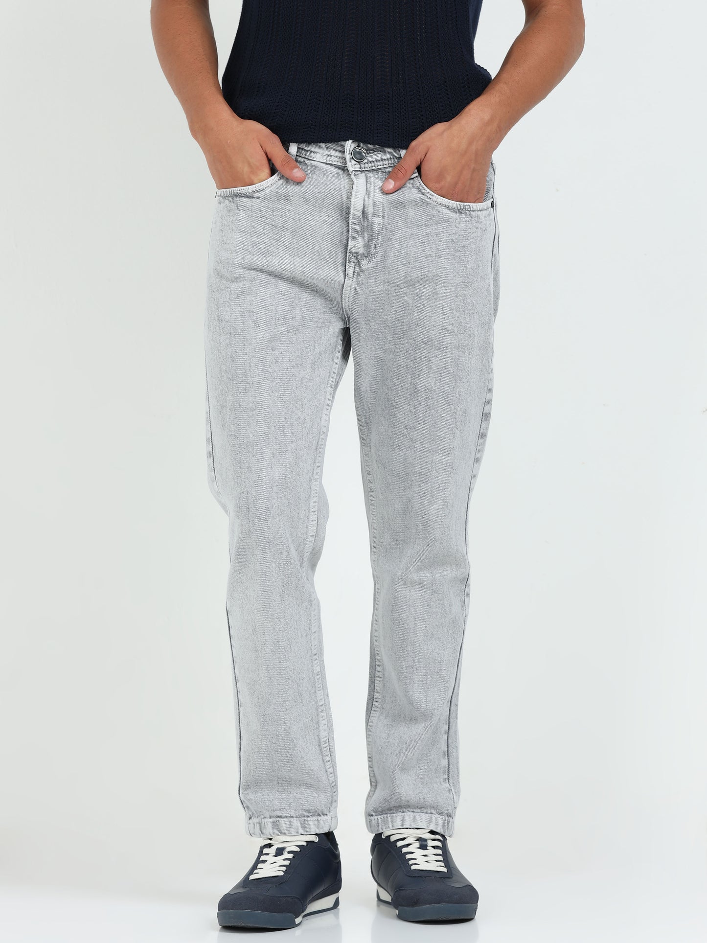 Ash Grey Mom Fit Jeans