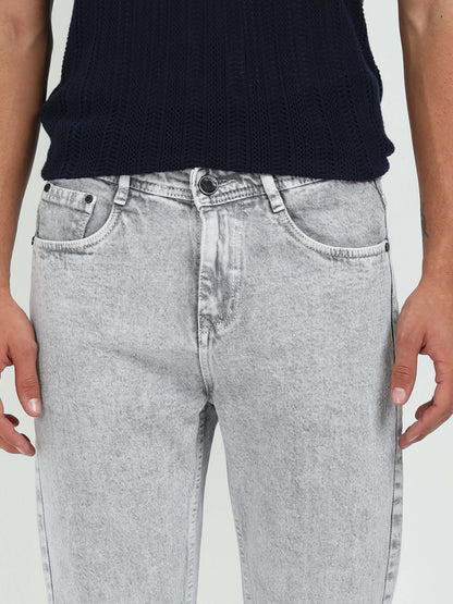 Ash Grey Mom Fit Jeans