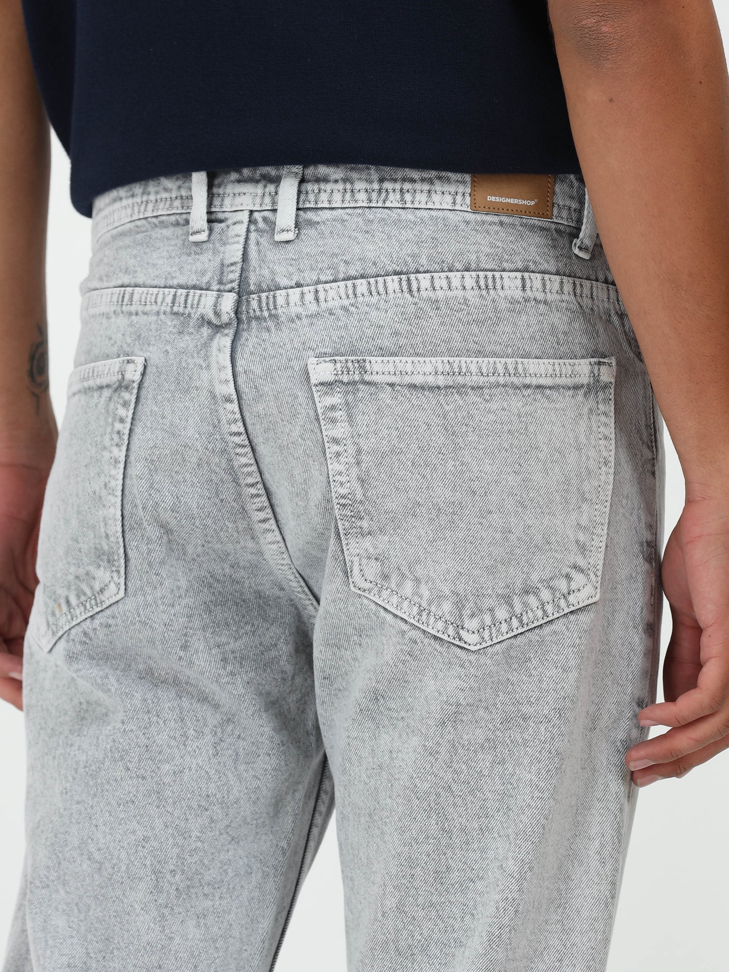 Ash Grey Mom Fit Jeans