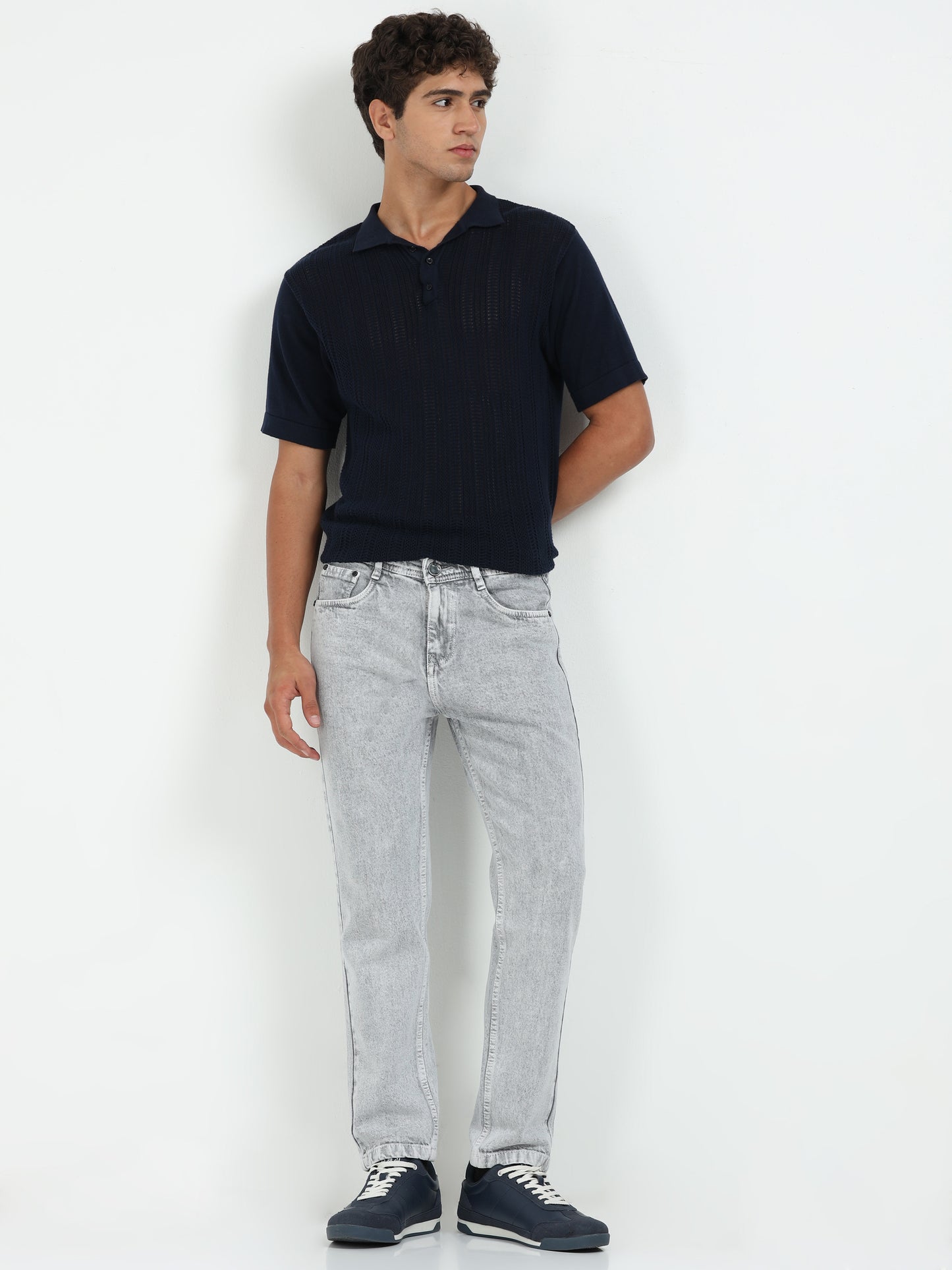 Ash Grey Mom Fit Jeans