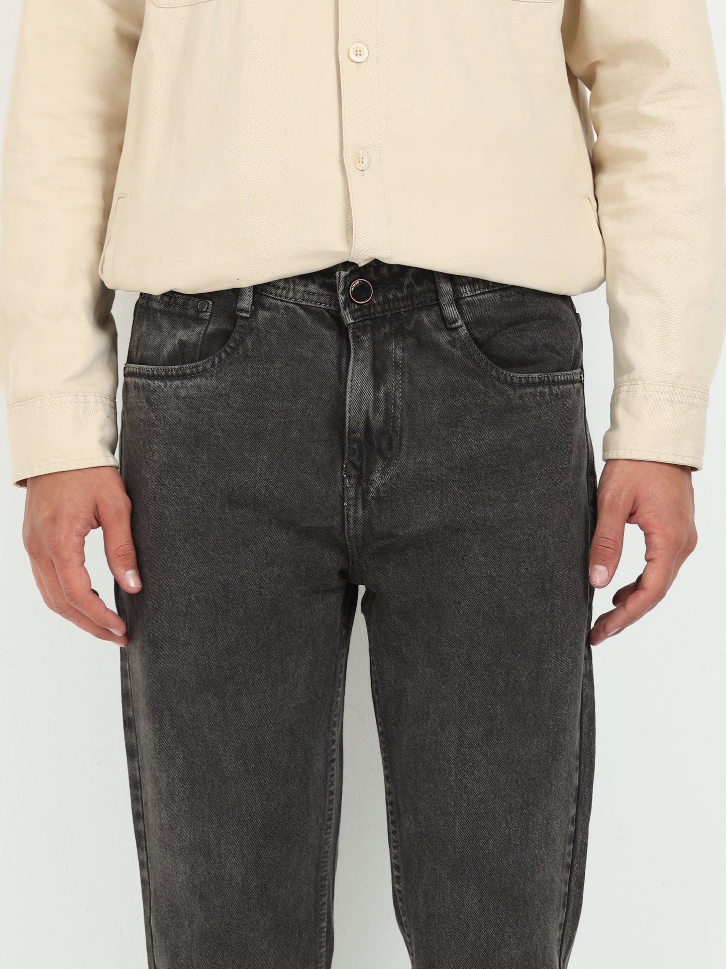 Grunge Grey Mom Fit Denim