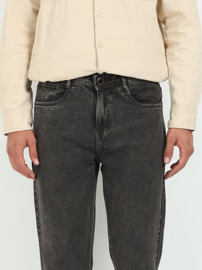 Grunge Grey Mom Fit Denim