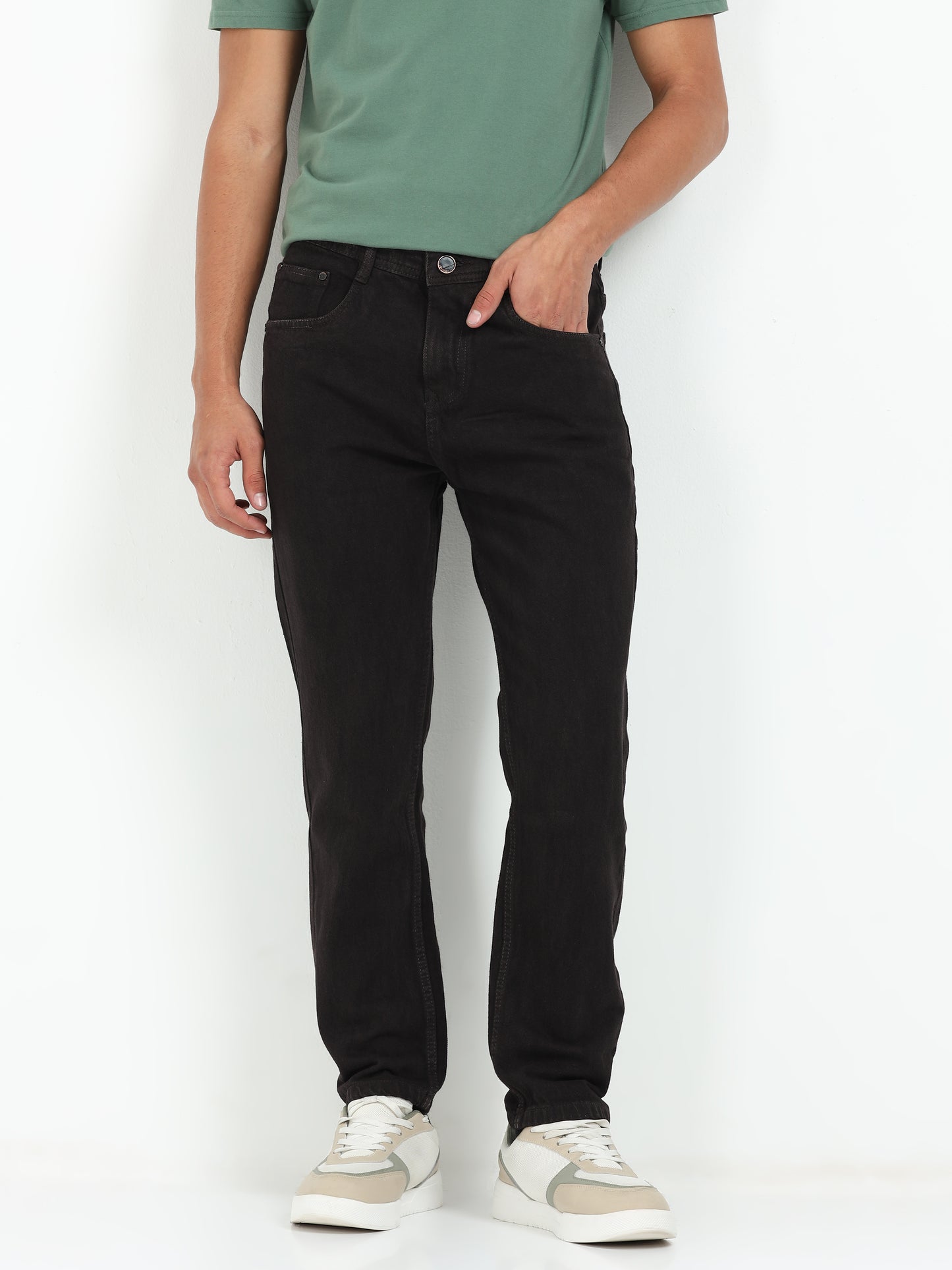 Aagean Brown Mom Fit Jeans