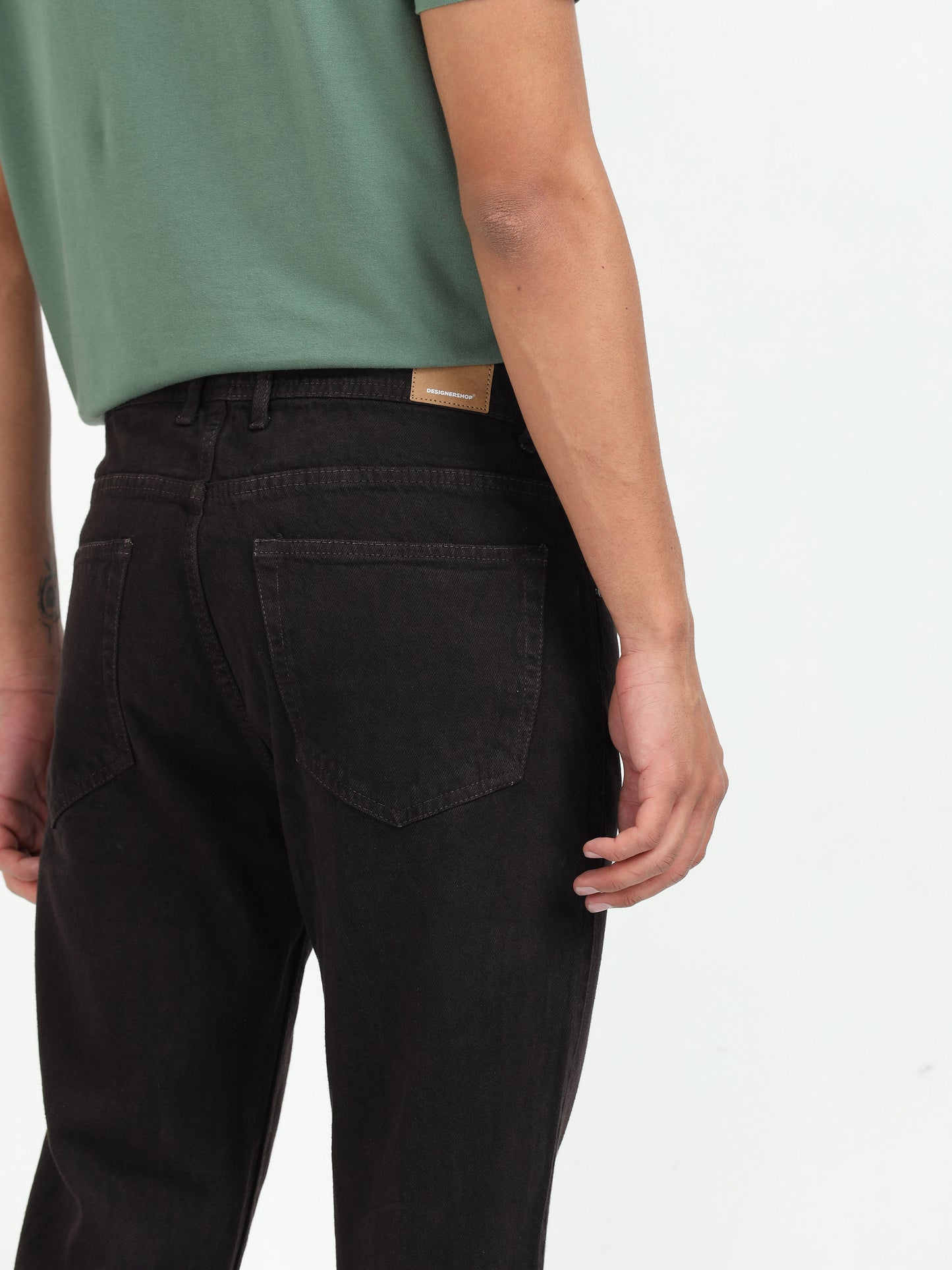 Aagean Brown Mom Fit Jeans